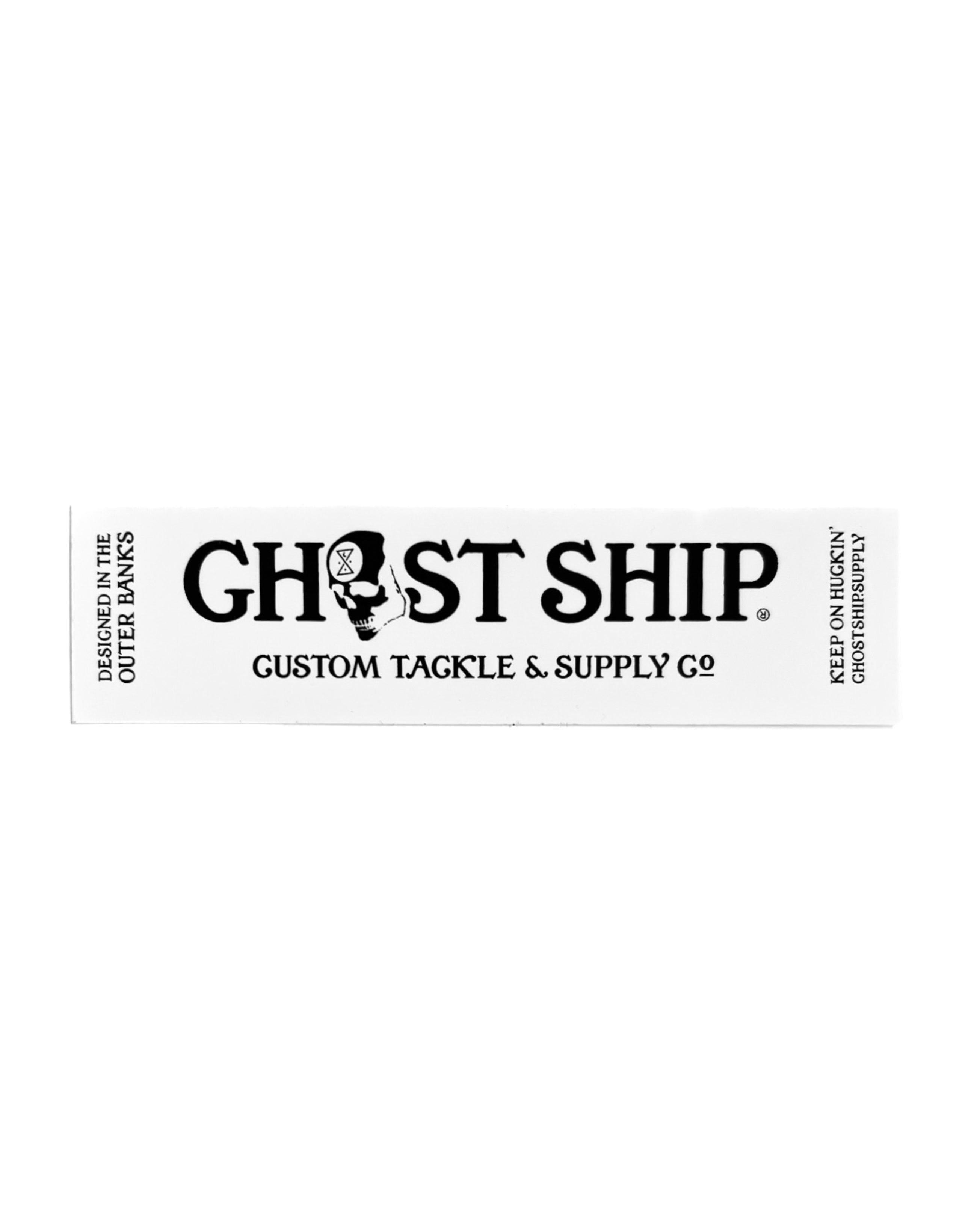 Custom Tackle & Supply Co Logo on Rectangle Sticker - Medium - GHOSTSHIP.Supply