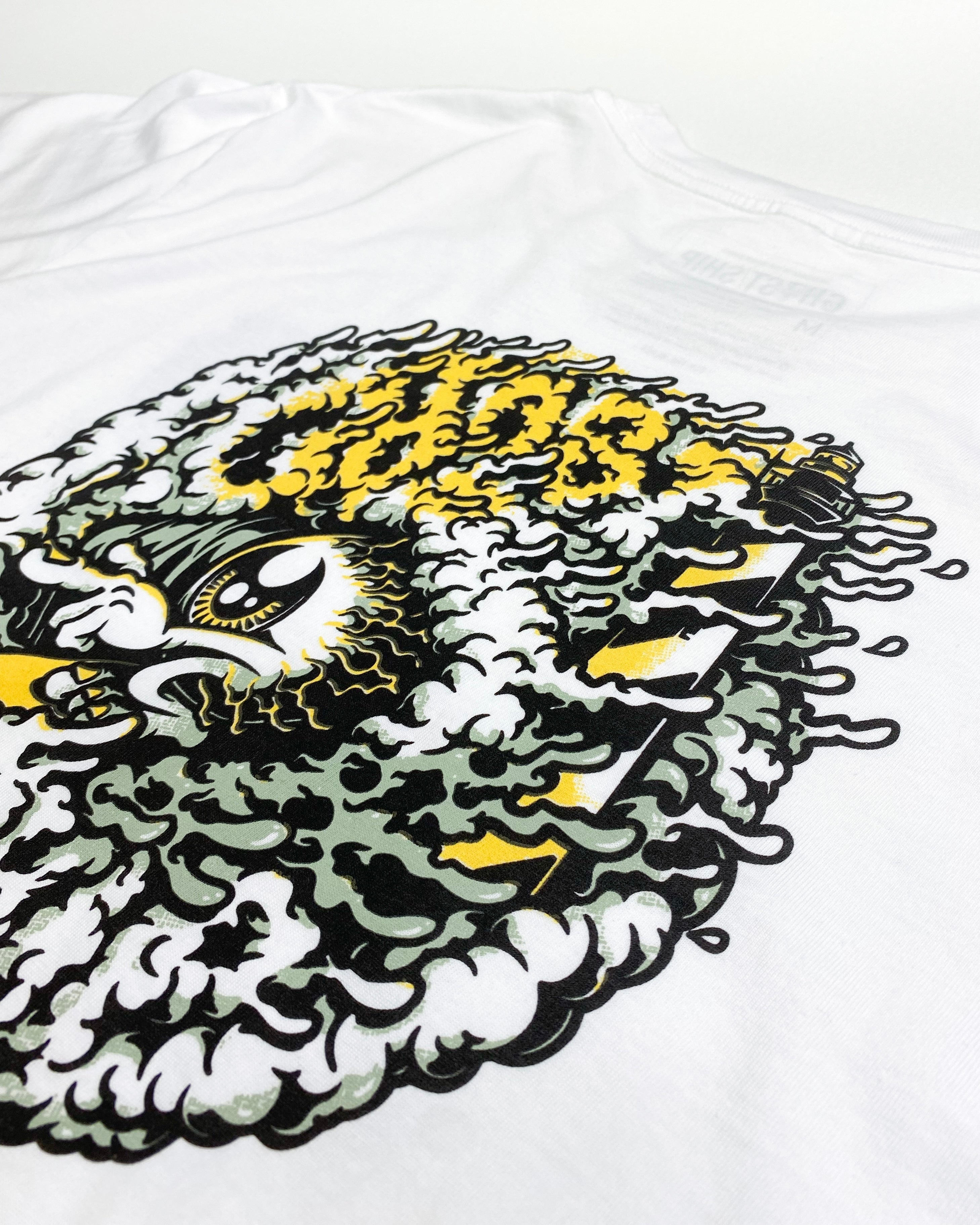 Eye Of The Storm White Tee - GHOSTSHIP.Supply
