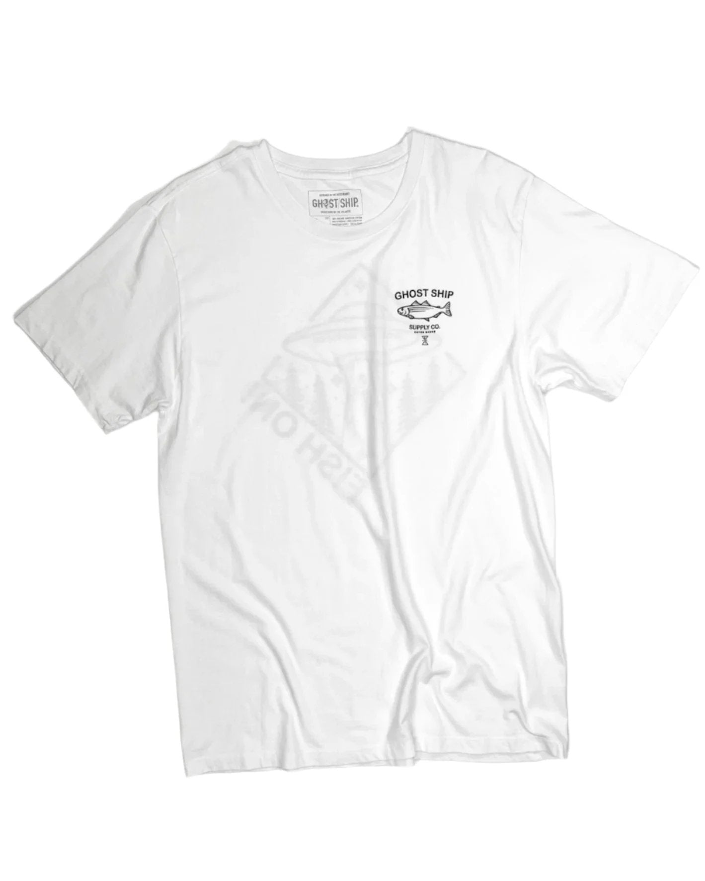 Fish On White Tee - GHOSTSHIP.Supply