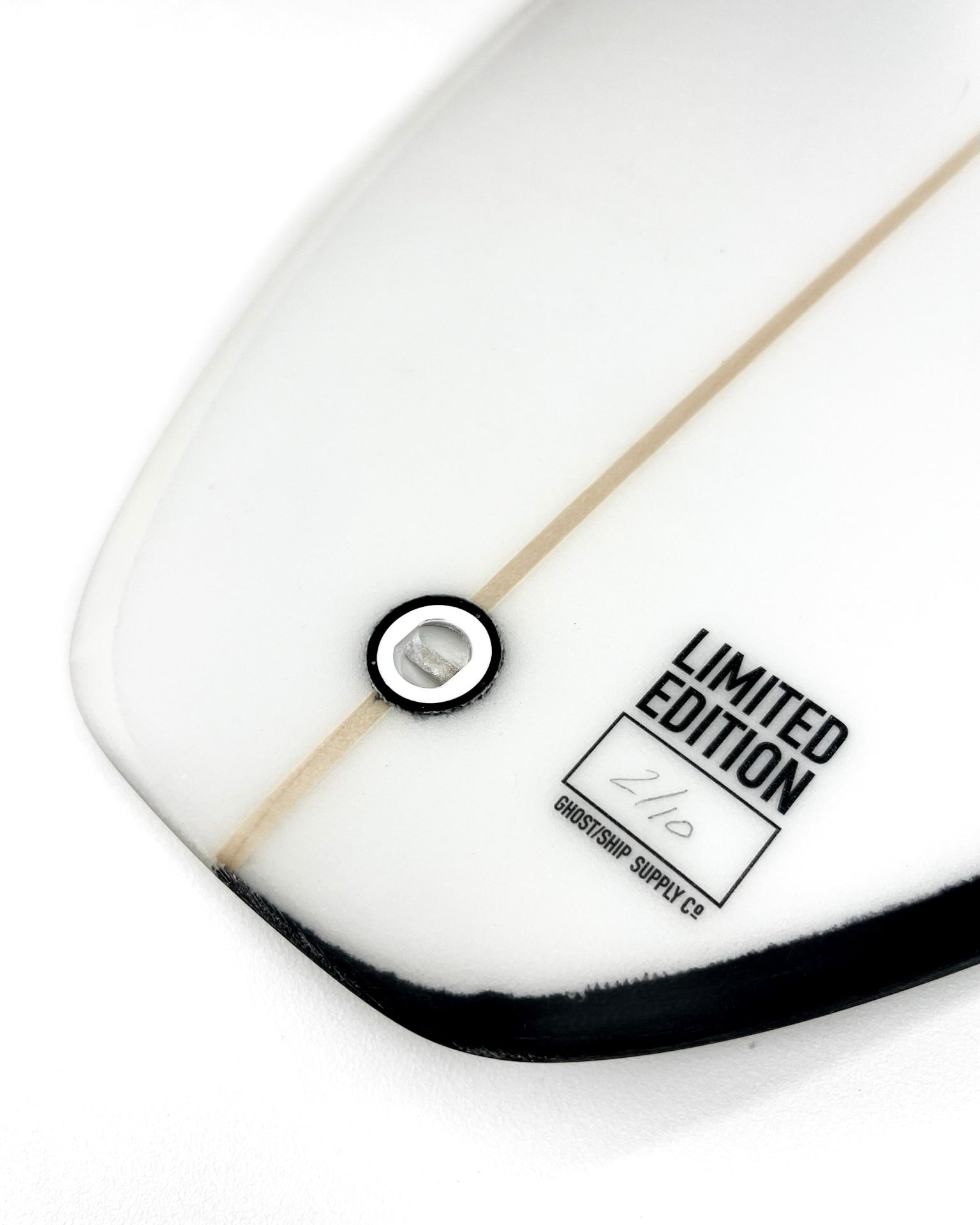 Ghost Ship x Josh Peterson Black & White Vee Twin Surfboard 6’10” - GHOSTSHIP.Supply