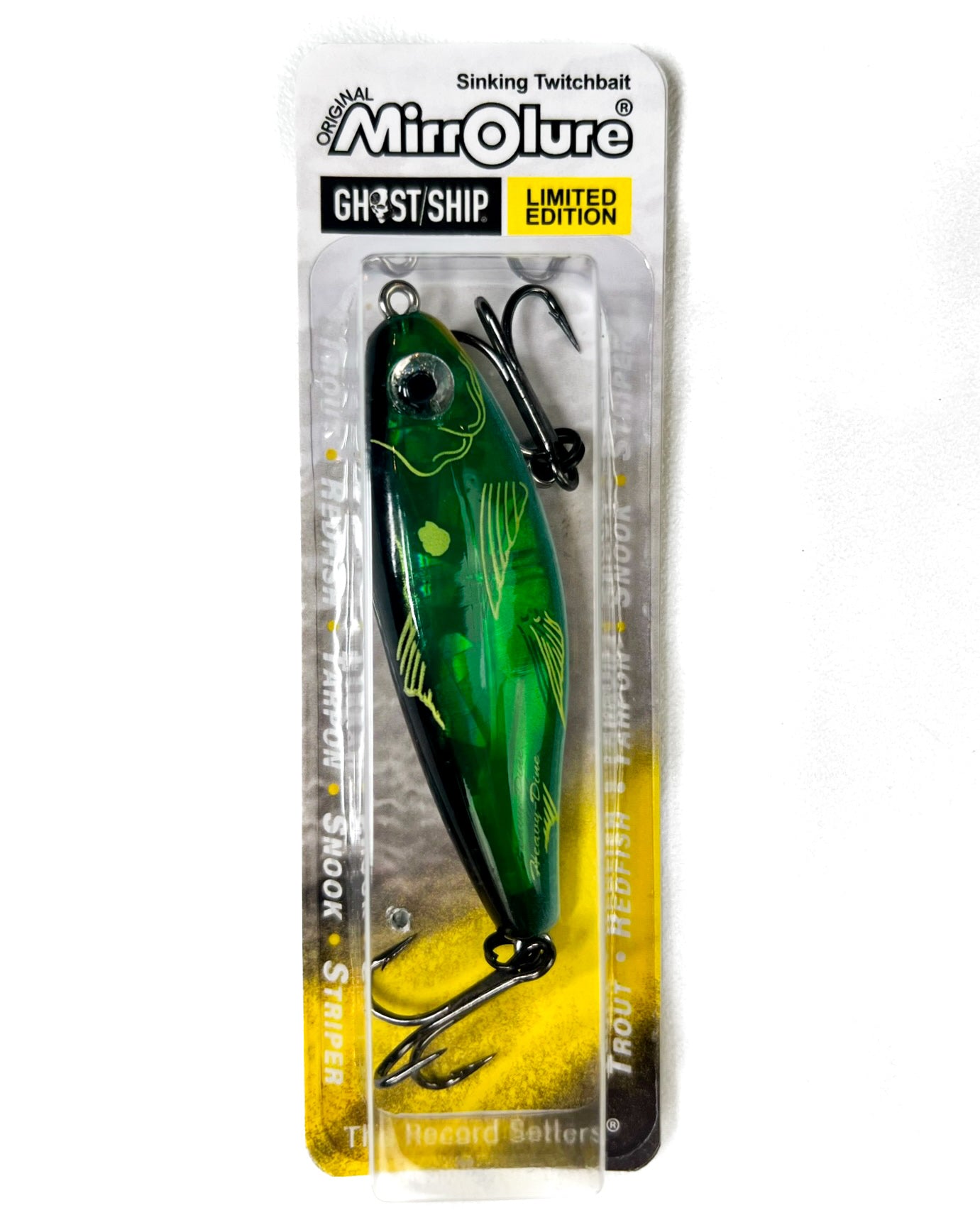 GHOST/SHIP X MIRROLURE Sinking Twitchbait - Green Machine - GHOSTSHIP.Supply