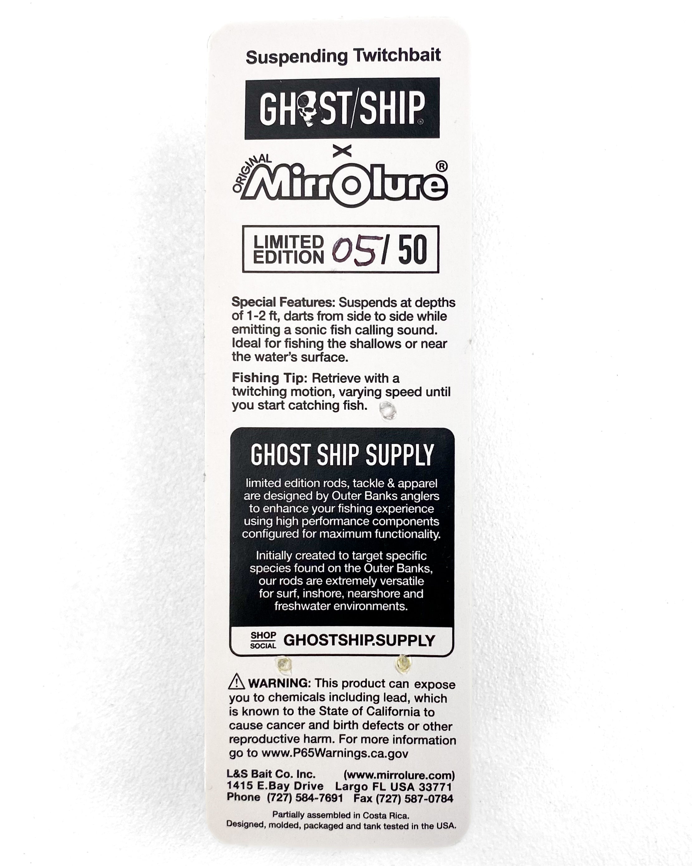 GHOST/SHIP X MIRROLURE Suspending Twitchbait - Purple Haze - GHOSTSHIP.Supply
