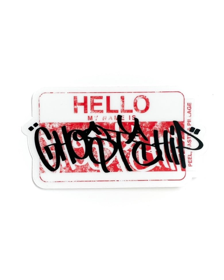 Hello My Name Is... Double Distressed Sticker - GHOSTSHIP.Supply