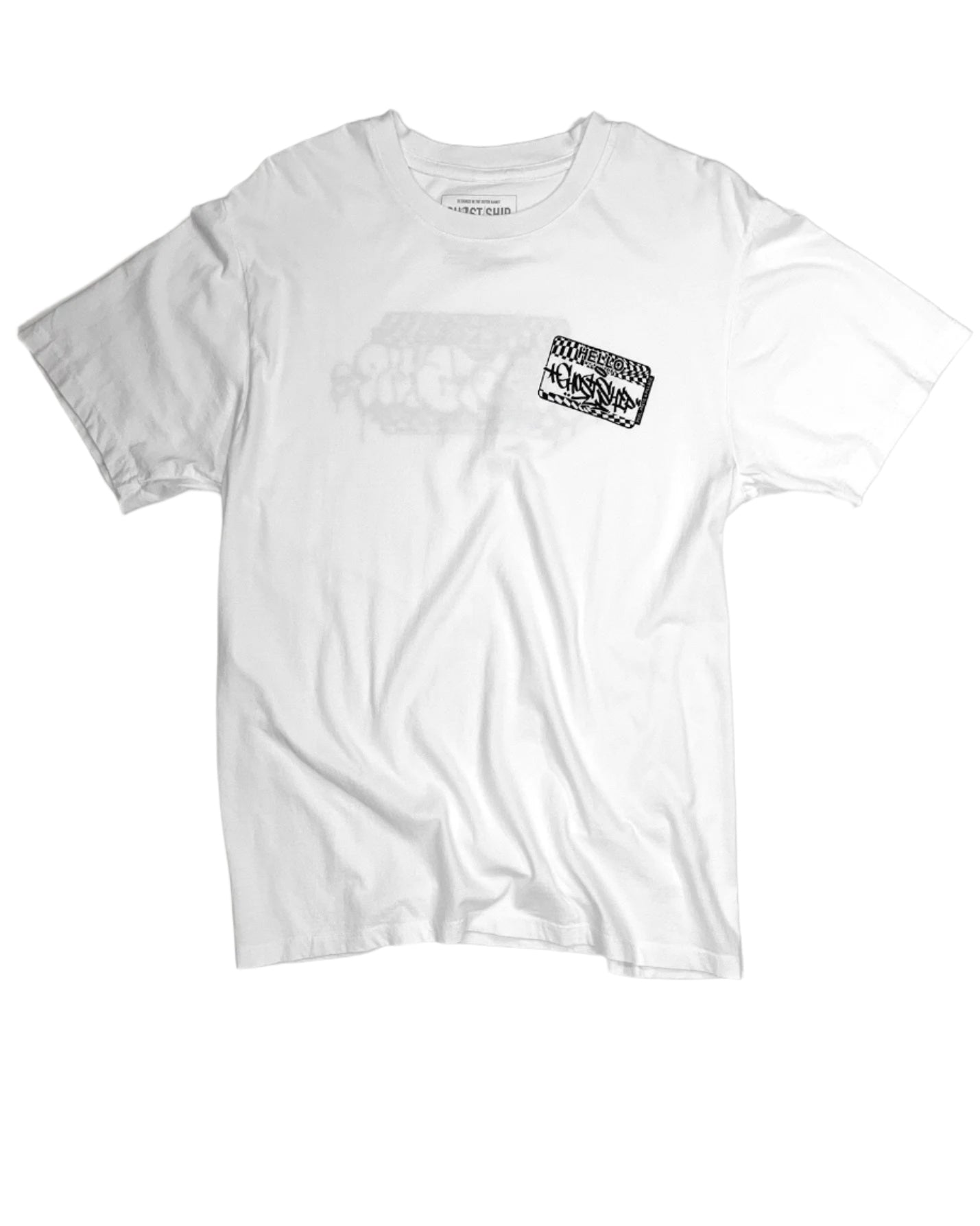 Hello My Name Is White Tee - GHOSTSHIP.Supply