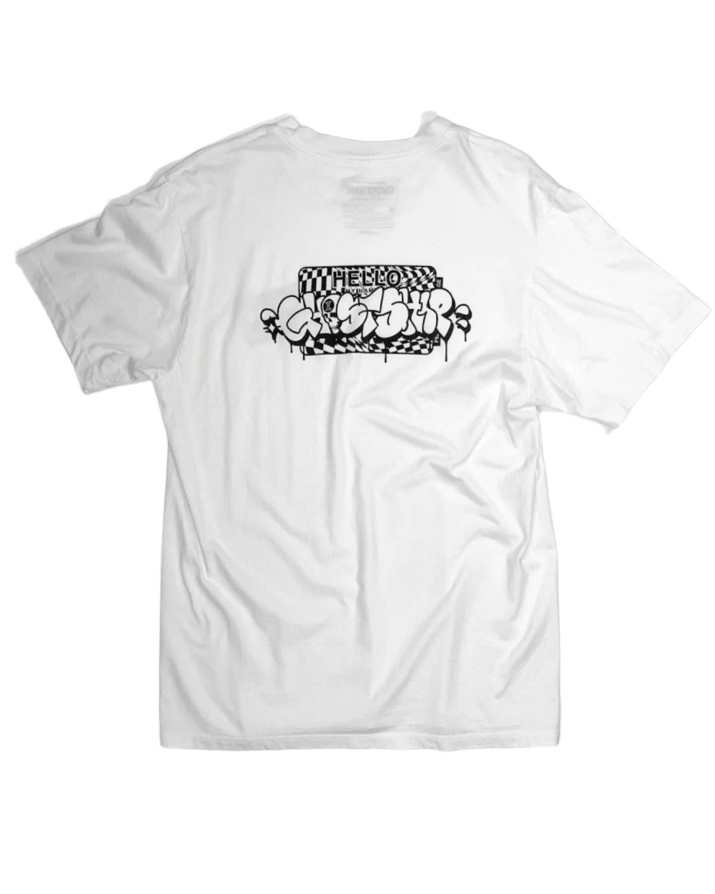 Hello My Name Is White Tee - GHOSTSHIP.Supply