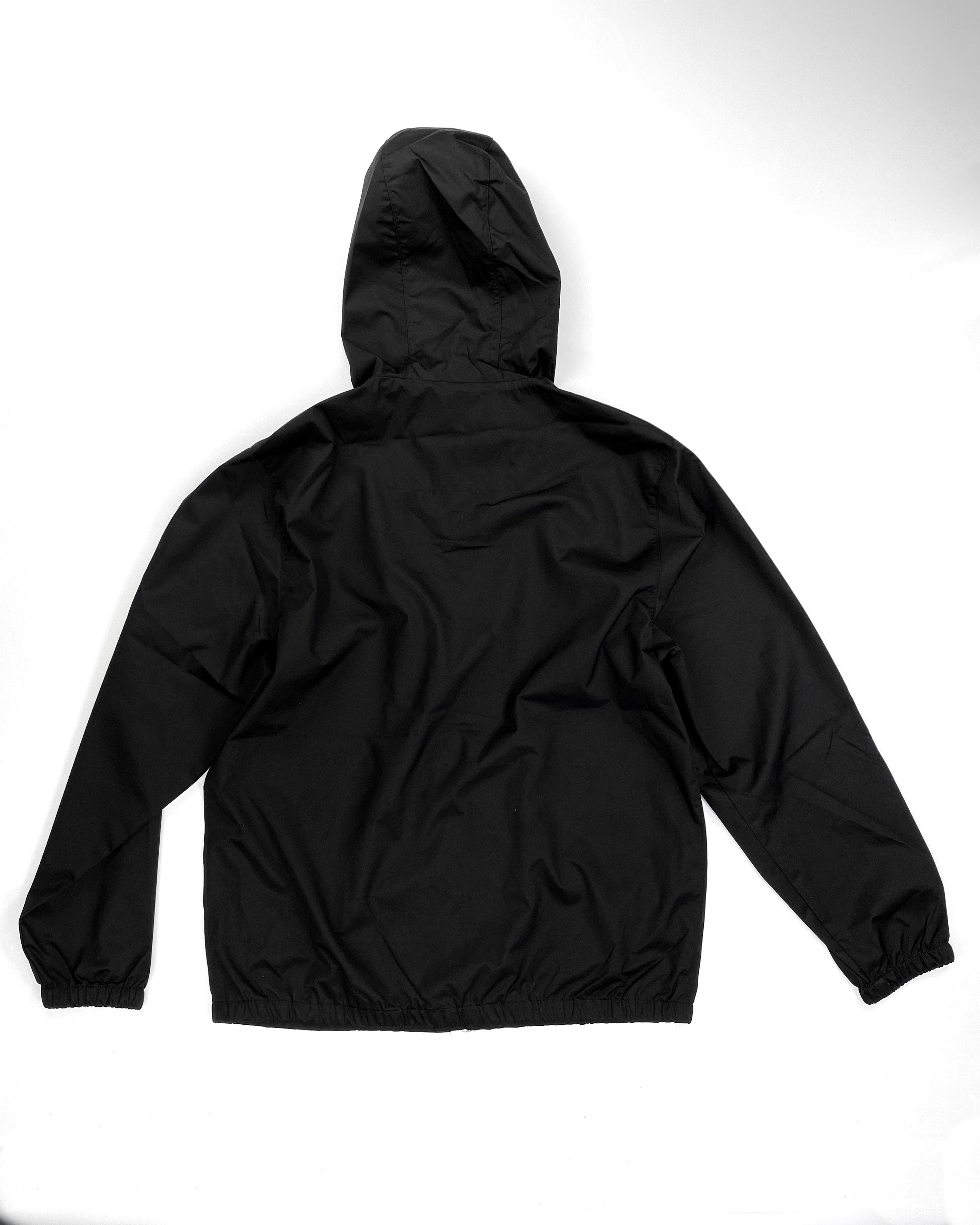 Hybrid Hooded Zip-Up Jacket - Black