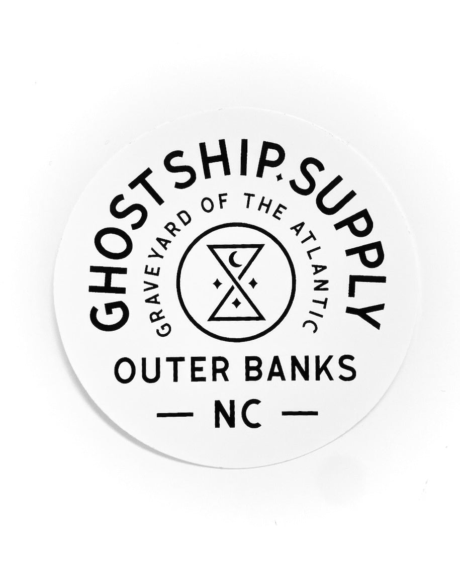 Insignia logo on White Circle Sticker - Large - GHOSTSHIP.Supply