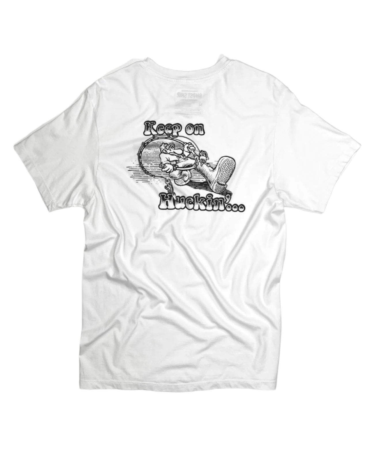 Keep on Huckin White Tee - GHOSTSHIP.Supply