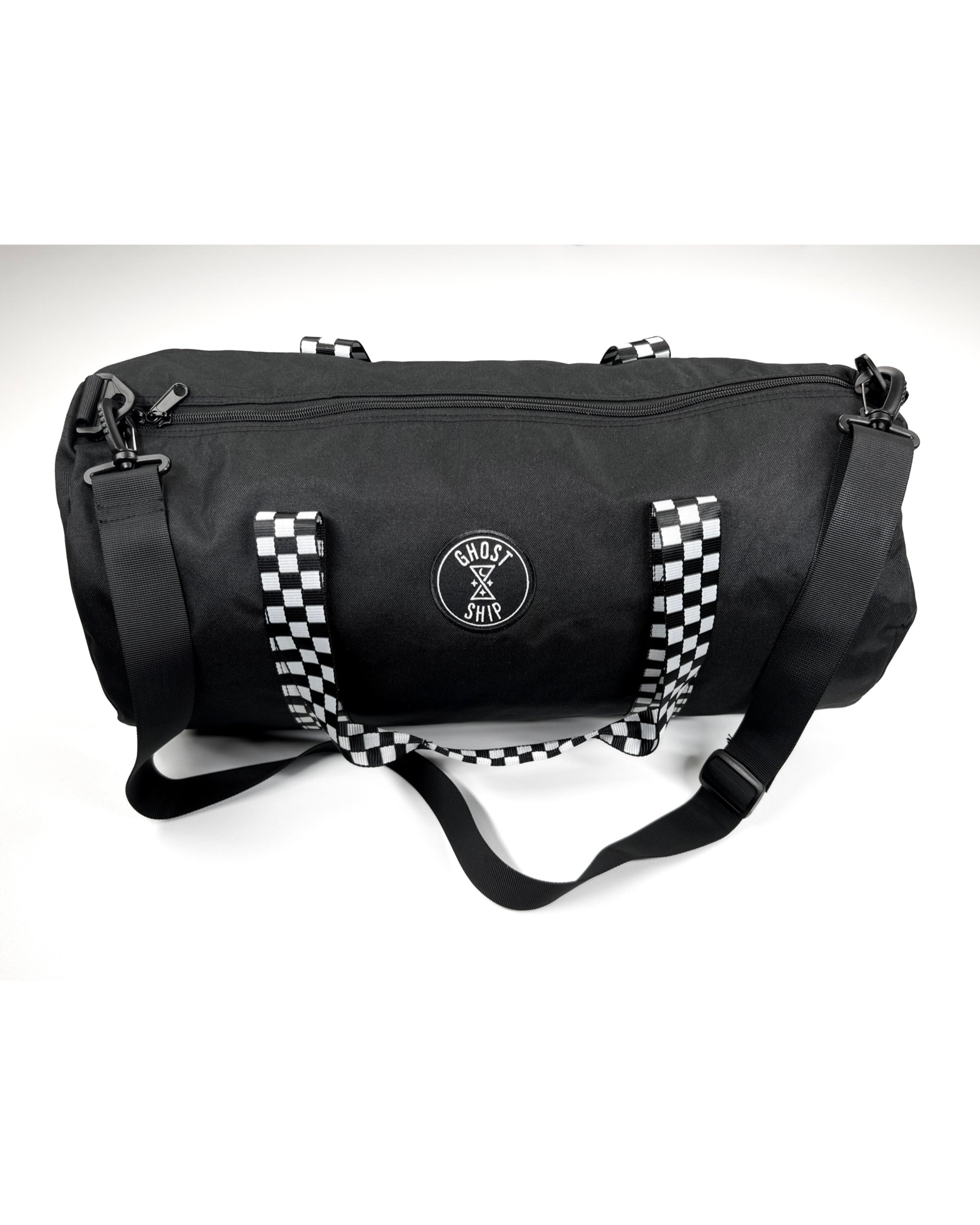 Ominous Skull Checkered Duffle Bag - GHOSTSHIP.Supply