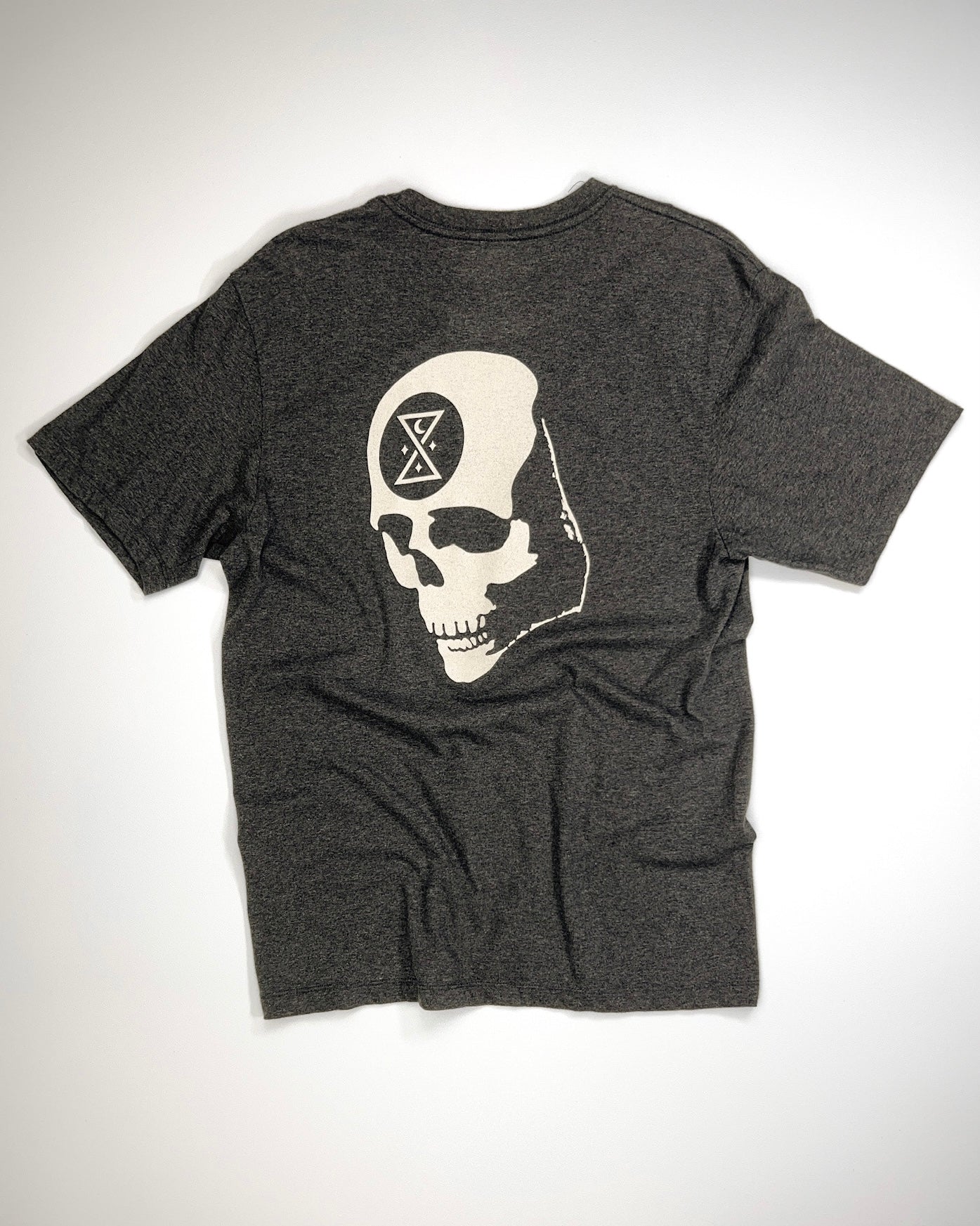 Ominous Skull Dark Gray Heather Tee - GHOSTSHIP.Supply