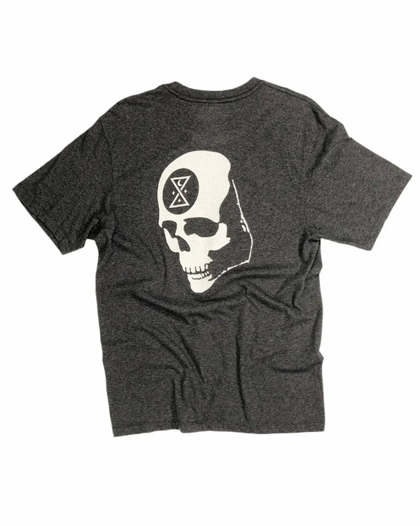 Ominous Skull Dark Gray Heather Tee - GHOSTSHIP.Supply