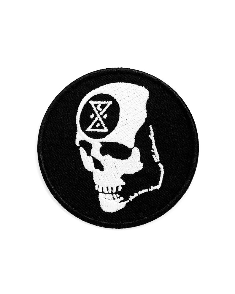 Ominous Skull Embroidered Circle Patch - GHOSTSHIP.Supply