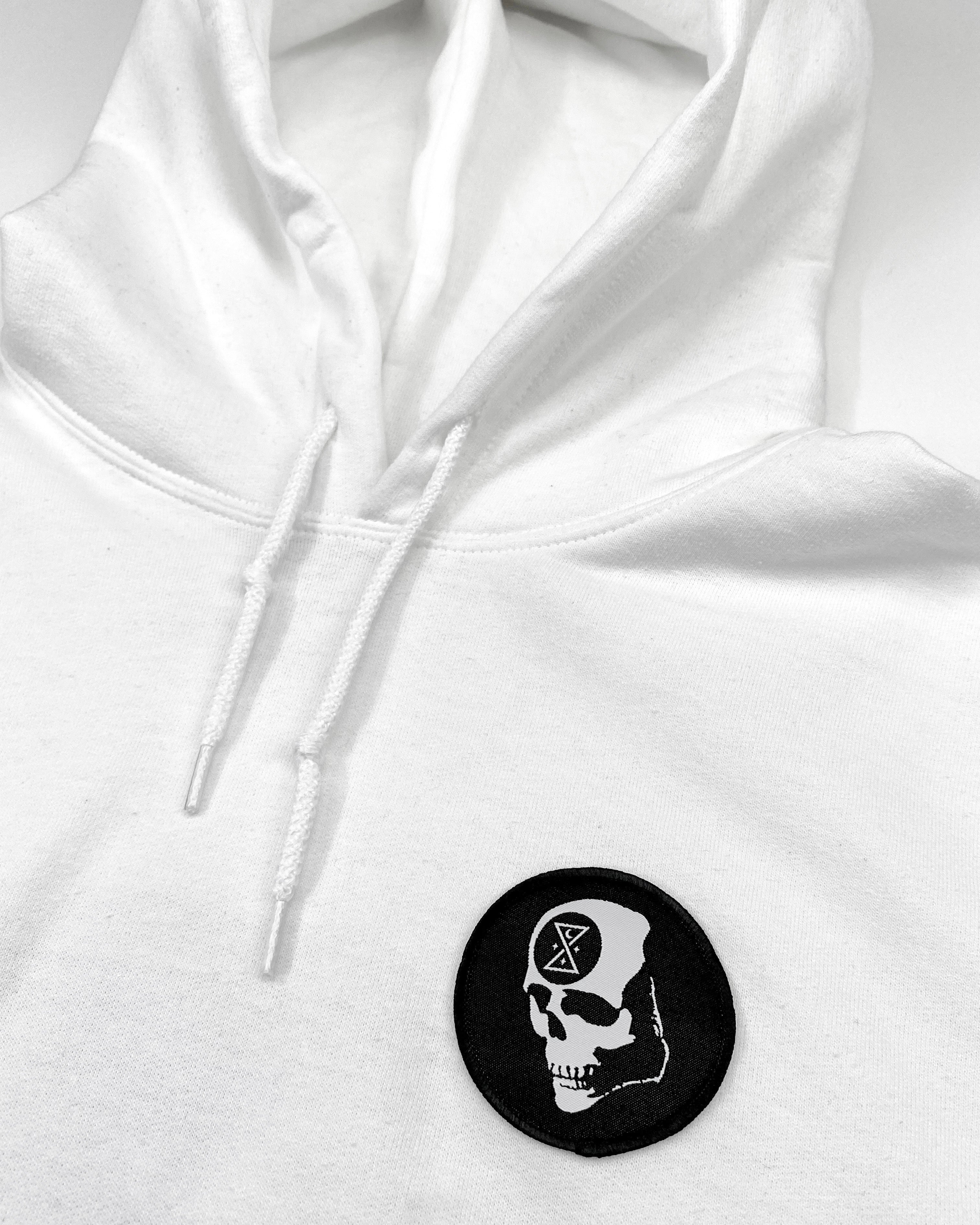 White Ominous Skull Hoodie - GHOSTSHIP.Supply